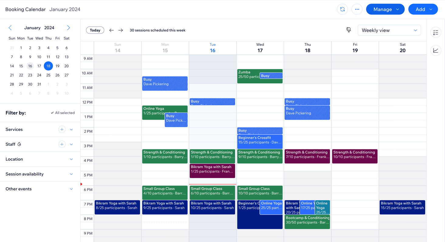 Old Calendar Interface